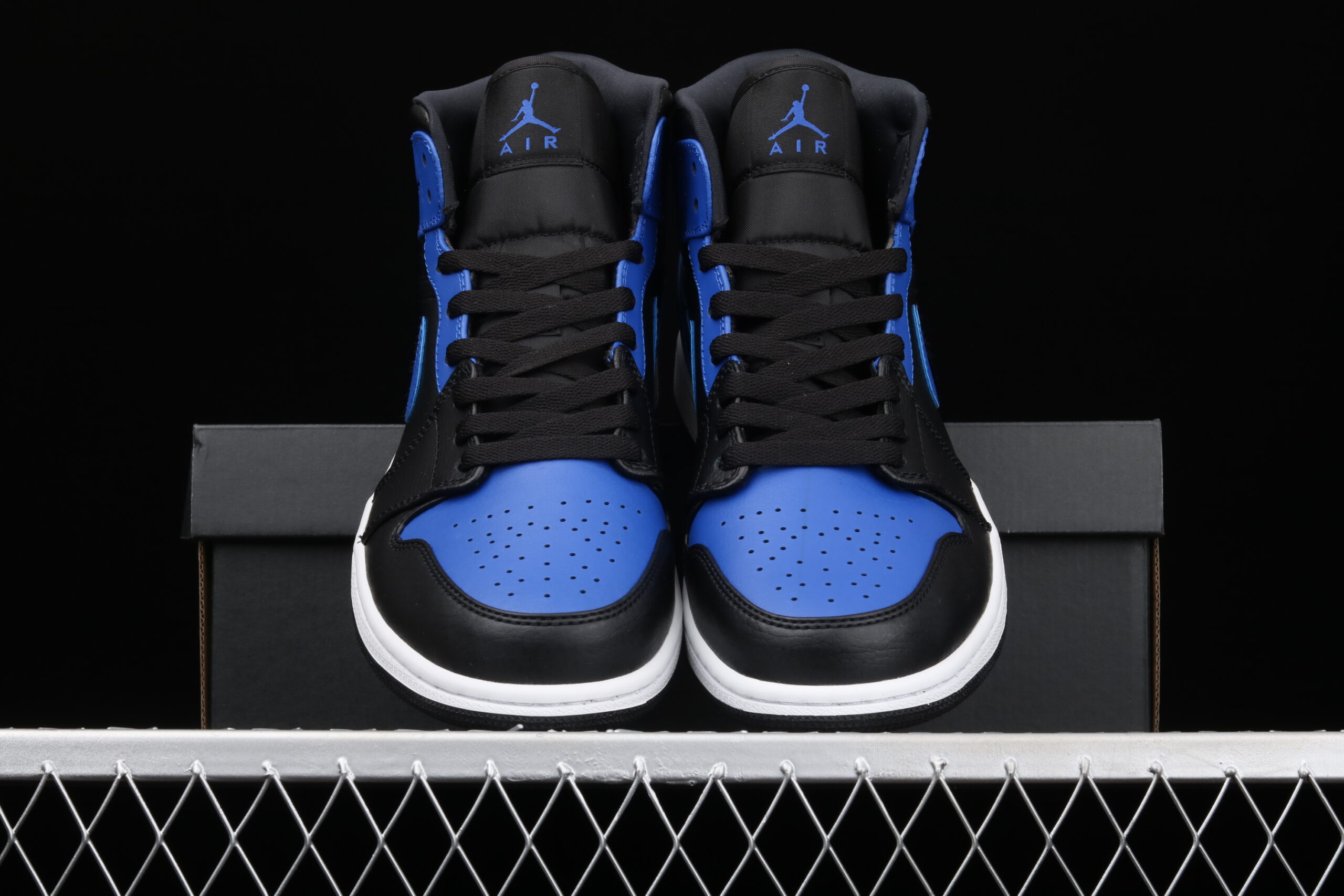 Buty Nike Air Jordan 1 Black-Blue 554724-077 - obrazek 5